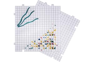 Creator's våffelnät 2-pack – solid botten genomskinlig/klar modulär yta – glasskärning, torkställ, små delar eller flytande behållning. Använd hemma, på kontoret, handla - Fungerar med skaparens