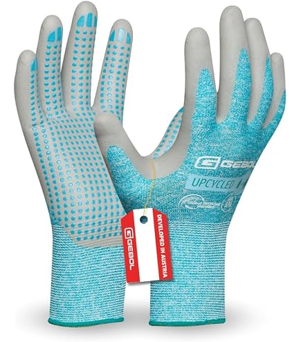 Guanti Da Lavoro Donna Gebol Multi Flex Touch Lady - Taglia M (Gr 8) - Rossi, Con Gommini, Touch Screen E Certificati EN 388
