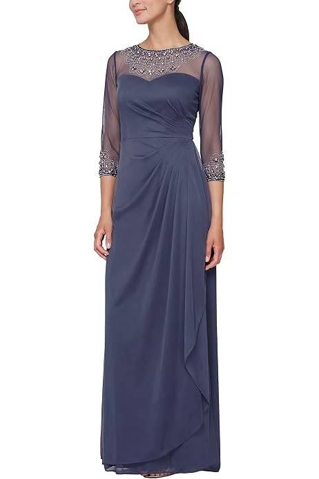 Alex Evenings Women's Long A Line 