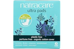 Natracare Natural Ultra Pads Regular with Wings, Organic Cotton Cover for Sensitive Skin | 14 x 3 Packs (42 Pads)