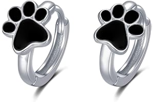 CHENGHONG Orecchini a forma di animale per ragazze Sterlings Silver Panda Butterfly Carino Orecchini a cerchio Fox Mama Bear Wolf Flamingo Huggy Orecchini opale gioielli regali per bambini…