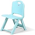 HAPPY BEAR Plastic Foldable Kids Chair | Foldable Study Chair | Space-Saving, Portable, And Supports Up To 30Kg |Folding Stool Chair | Kids Study Chair (Blue)