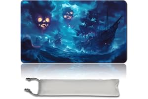 MILKPLAYMAT MTG Play Mat MTG PlayMat -60 cm x 35 cm, Original Art, Non-Slip TCG Play Mat with Rubber Base and Stitched Edges, Commander TCG Rollable & Foldable Card Mat (No Zone, mtg48-3)