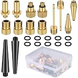 Corpower Bicicletta Adattatore per Valvola, 20 Pezzi Adattatore Valvola Bici, Ag