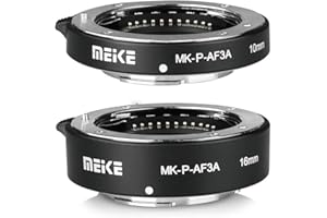 Meike MK-P-AF3A Macro Tube d'extension pour Panasonic/Olympus GF5 GF6 GM1 GX1 GX7 G3/Gm5 E-P5 E-PM E-M1 E-M5 E-M10 E-PL5 E-PL6 E-PL7 Mirrorless etc