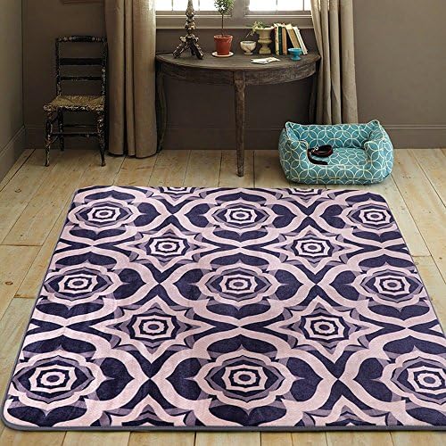Hall floor mats Bathroom mats Yun Fu velvet carpet living room coffee table bedroom bedside carpet yoga mat parlor game pad (flower Love, 150 * 195cm) Bathroom carpet Toilet mats ( Size : 150*195 )
