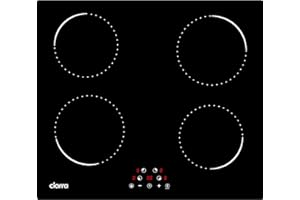 Ciarra CABBIH4-C 4 Zonen Einbau Induktionskochfeld 60cm Kochfeld Induktion Herdplatte Touch-Bedienung mit 4 Platten 9 Leistungsstufen Induktionskochplatte Timer 6000W