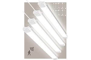 Litglobe Neon LED avec Détecteur de Mouvement 120cm,40W Connectable Neon Tube LED avec Prise,4000LM 4500K Tube Neon,IP65 Étanche Plafonnier LED Tube,Neon LED pour Atelier Cave Garage Bureau Cuisine