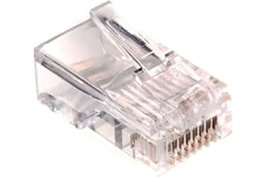 Maclean 100x RJ45 8P8C Crimp End Plug Connector for Ethernet Network Cables