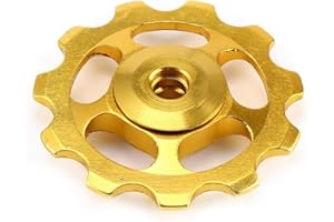 VORCOOL Rueda de la polea del desviador del cambio de la rueda de bicicleta de la bici del oro 11T 2pcs para Shimano