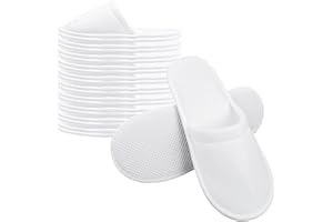 Taimimy 10 paia di pantofole, da uomo e da donna, antiscivolo, usa e getta, pantofole usa e getta, scarpe per ospiti, dita chiuse, unisex, in spugna, per hotel, ospiti e spa