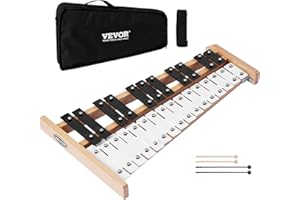 VEVOR Glockenspiel 27 Notes, Instrument de Percussion Professionnel, avec Touches en Métal, 4 Maillets, Sac de Transport, Kit d'Instruments de Musique, pour Débutants, Adultes, Interprétation Morceaux