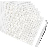Sularpek 990 Self-Adhesive Pearls, 6 Sheets Pearl Adhesive, White Pearl Stickers, Self-Adhesive, for Makeup, Nails, Hair, Cra