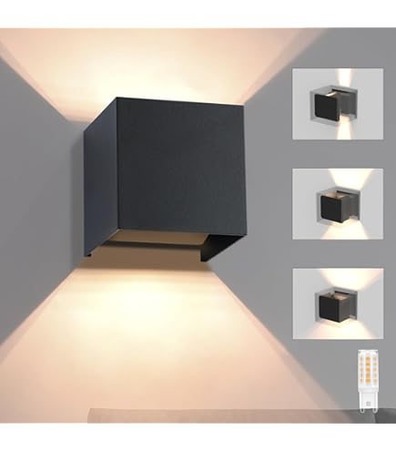 Lindby wandlamp Aiden, 30 cm, antiek messing, LED leeslampje