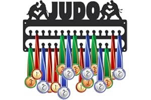 SUPERDANT Porta Medaglie da Parete da Judo Supporto per Espositore per Medaglie Montaggio A Parete 30 Gancio Espositore da Parete per Medaglie Nero Organizzatore di Premi Regali per Atleti