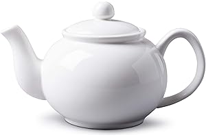 WM Bartleet & Sons 1750 T190 Traditional Porcelain 4 Cup Tea Pot, 900ml – White