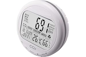 GAIN EXPRESS Dioxyde de Carbone Détecteur RH Température Humidité Desktop Monitor Indoor Air Quality CO2 Compteur