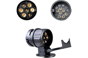 XUEYI Anhänger Adapter 13 auf 7, 13 auf 7 Polig Adapter, für 12 V Systeme, Anhängerkupplung von 13 Polig Auto auf 7 Polig Anhänger, Adapter für PKW LKW KFZ Wohnwagen