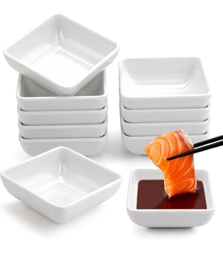 Ceramic Dipping Sauce Bowls Set - 3 Oz Dipping Dishes- Small Bowls For Sushi, BBQ Or Fondue - Great For Different Sauce And Dip, Set Of 5 - View #2