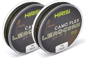 HIRISI TACKLE 35LB 7M Carp Fishing Tackle Leadcore 3 Color Braided Lead Line Pack of 2