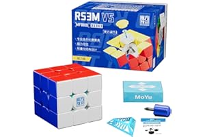 BUCAXIT Moyu RS3M V5 Magnetic 3x3 Cubo de Velocidad Mágico sin Pegatinas Competitivo Sedoso y Fluido para los Amantes del Cubo (Magnetic Version)