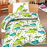 Warme Kinder Baumwolle Biber Flanell Bettwäsche mit Reißverschluss 100×135 40×60 + GRATIS Dreamhome24 MF Staubtuch, Design – Motiv:Design 3 - 2