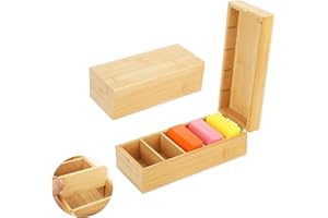 BEIMEIII Boîte à fiches A8 en bois avec couvercle - 22,2 cm x 9,5 cm x 7 cm - Pour bureau, école et maison (fiches non incluses)