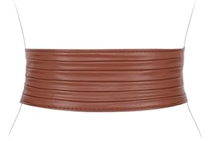 JASGOOD Women Leather Wide Waist Belt Braid Elastic Stretchy Belt Fashion Obi Belt Cinch Blet