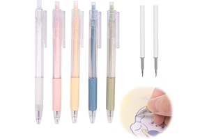 Feliciay 7 Stück Push Typ Morandi Schneidestift Hohe Schönheit Mädchen Herz Stift Messer Handkonto DIY Manuelle Stift Typ Papierschneider, Geeignet zum Schneiden von Papier, Fotos, Karten