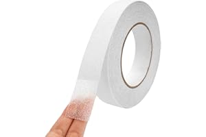 LUMINARYLAIR Ruban Adhésif Transparent Antidérapant, 2.5cm x 10m Bande Antiderapante Escalier, Ruban Autocollant Anti Dérapante Ruban Antidérapant Transparent Imperméable pour Intérieur et Extérieur la Travail