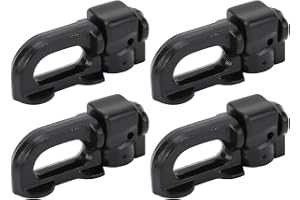 AOWINHIT L Track Double Stud Tie Down Fiting Heavy Duty Carbon Steel L Track Rail Double Stud Fitting Secures Cargo For Truck Bed Trailer RV ATV 4PCS
