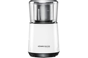ROMMELSBACHER EKM 125 Molinillo de café, 200 W, 50 Grams, 44 Decibeles, Acero Inoxidable, Blanco