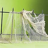 Farbe: schwarz / weiß Halloween Grusel Geisterhaus Hängend Gaze Dekorations Horrible Halloween Party Deko Stoff Tuch Halloween gruselig Gaze große Gitter Garn Tuch Tür Haus Dekor Gothic Requisiten Party Dekoration