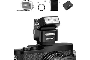 MEDALight Mini flash F2 sans fil 2,4 GHz pour appareil photo Canon/Sony ZV1/Fuji/Nikon/Ricoh Gr3/appareil photo numérique/flash griffe pour appareil photo reflex numérique/base magnétique et