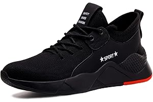 ZVC Chaussures de Sécurité Homme Femme Legere Baskets de Sécurité Homme Protection Acier Chaussure Antidérapantes Embout en Acier Confortable Respirante Bottes