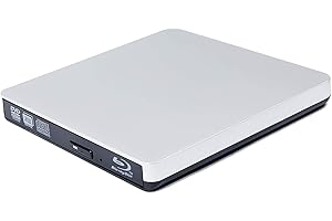 VALLEY OF THE SUN Graveur Blu-Ray externe USB 3.0 6X Blu-ray 3D portable lecteur DVD pour ordinateurs portables et ordinateurs de bureau avec Windows 7/8/10, Mac OS, BD-RE DL 8X DVD+-R/RW graveur optique Argent