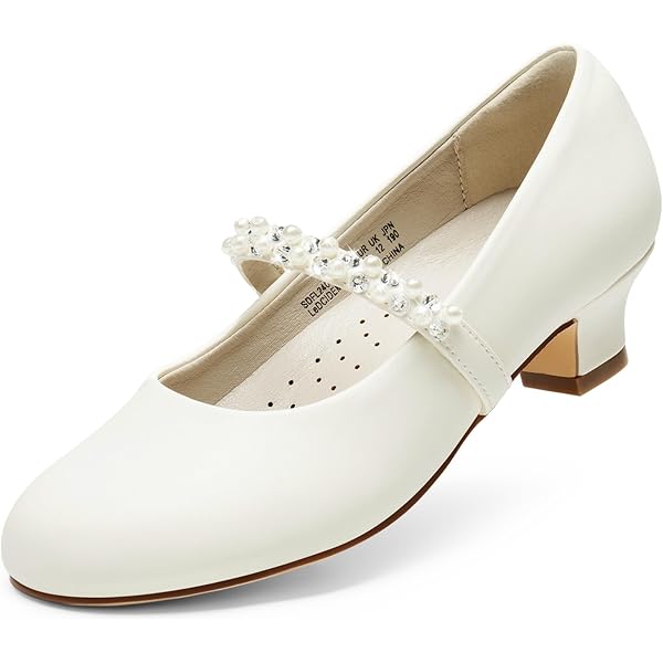 DREAM PAIRS Meisjesschoenen, instappers, bloemenmeisjes, ballerina's, voor feest, bruiloft, optredens, eindexamenbal, afstuderen, Zwart, 3 Little Kid