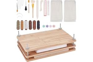 UNICRAFTALE 1 ensemble de Kits de Reliure de 29.5x19.5cm Matériaux de Reliure Fournitures de Reliure Kit de Réparation de Livres avec Plioir Poinçon Aiguilles et Fil pour Reliure et Réparation