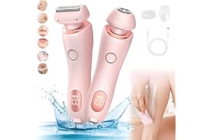EEIIEY Silky Glide Pro,Silky Glide Pro Hair Remover,2024 Best Silk Glide Razor,2 in 1 Electric Shaver Razors for Women,Silky Glide Pro Fessional Hair Remover for Shave Legs,Underarms,Face,Bikini Area (Pink)