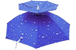 CHUANGOU Regenschirmmütze，Kopfschirm Regenschirmhut，für Faltbare, Outdoor, Golf, Angeln, Camping Mütze.