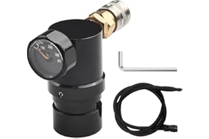 BODYGAD Compresor De Aire Pcp para Paintball, Regulador De Tanque De Aire, Regulador De Aire Hpa Micro Mr, ManóMetro De 2000 PSI, Regulador De Tanque De Aire De Paintball E Indicador De VáLvula