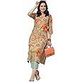ANNI DESIGNER Women's Cotton Blend Casual Kurta with Pant