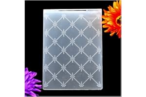 KWELLAM Grid Star Plastic Embossing Folders for Card Making Scrapbooking and Other Paper Crafts