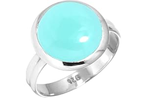 Jeweloporium Anillo redondo hecho a mano de ágata, lapislázuli, cristal y ojo de tigre, auténtica plata de ley 925, joyería bohemia de piedras preciosas naturales gruesas para mujer.