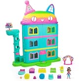 Gabby's Dollhouse, 15 piece Purrfect Party dollhouse play set, rainbow look, over 60cm, Gabby figure,