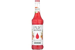 Monin Jarabe de pomelo rosa (1 x 0,7 l) – para cócteles – bebidas y postres – refrescante – sabor cítrico