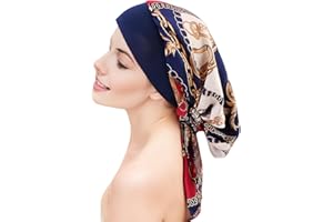 Elegance-go Turbante de Quimioterapia para Mujer,Verano Sombrero de Chemo Cómodo Oncológico Bufanda de La Cabeza Elástica Bufanda de La Cabeza para Química del Cáncer de Pérdida de Cabello