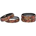AFAST Fancy Party Bangle/Kada Set- Perfect For Wedding, Party & Functions, Glass, Multicolor, Pack Of 4