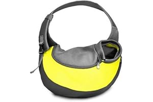 bismarckbeer Marsupio per trasporto Chihuahua, cuccioli e gattini, per viaggi, attività all’aperto, borsa a tracolla con maglia esterna