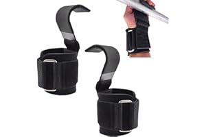 KIUIOM Bear Grips Wrist Wraps,Weight Lifting Straps,Gym Straps,Wrist Straps Weightlifting,Weight Lifting Hooks, 7mm Neoprene Padded Wrist Non-Slip Rubber Coating,For Weightlifting, Deadlifts, Exercise